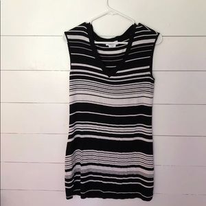 Calvin Klein tunic tank top dress M v neck striped